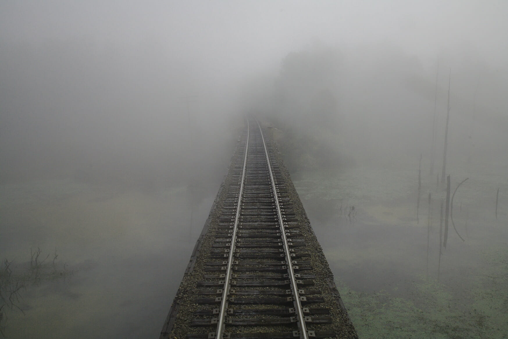 Texarkana_TX_10-20-06_Amtrak_Train_21_Foggy_Swamp_Seen_From_Rear_Sleeper_Door